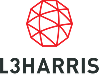 L3Harris company logo featuring red geometric sphere icon and black L3Harris text with trademark symbol